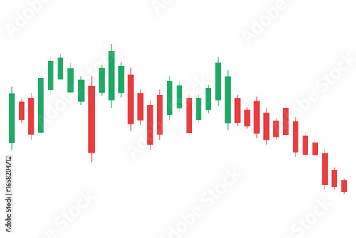 Business candle stick graph chart of stock market investment trading on white background design.eps10
