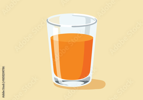 Citrus beverage in a glass, studio shot on a light background. Product illustration