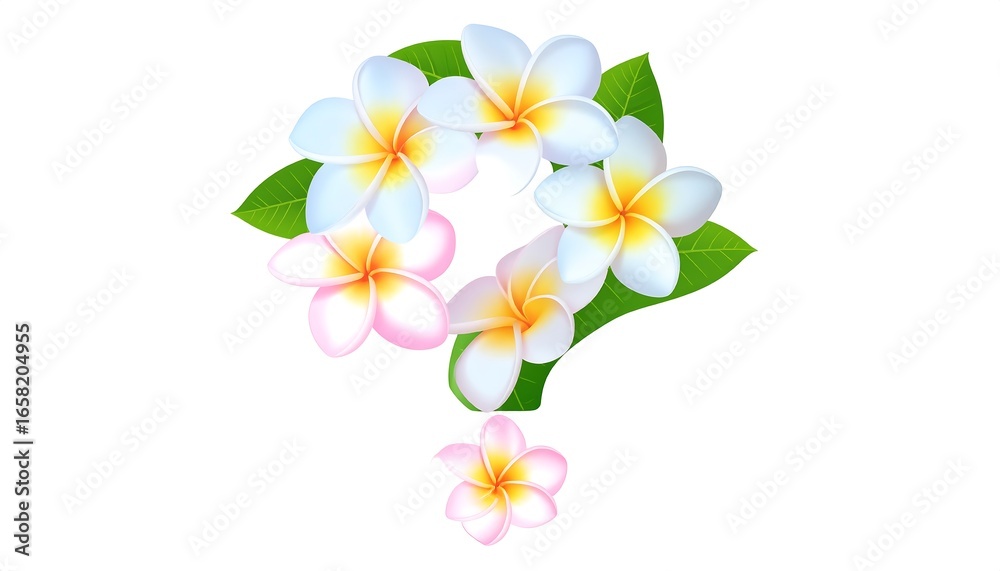 Obraz premium Floral question mark design