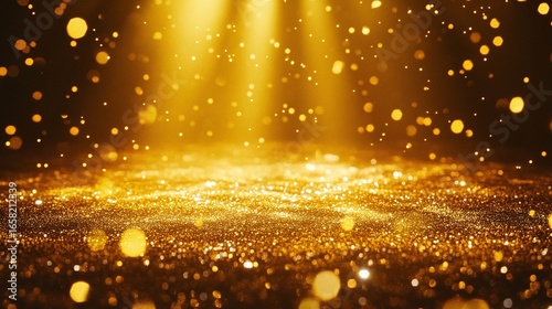 Wallpaper Mural Golden glitter surface with spotlight. Torontodigital.ca