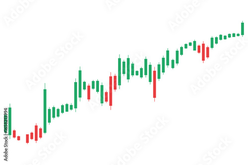 Business candle stick graph chart of stock market investment trading on white background design.Vector ilustration