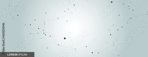Abstract connected dots and lines background. Technology concept