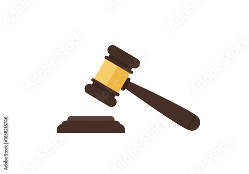 Iconic Gavel Vector Art Symbolizing Law, Justice, Authority, and Fair Judgment in Proceedings