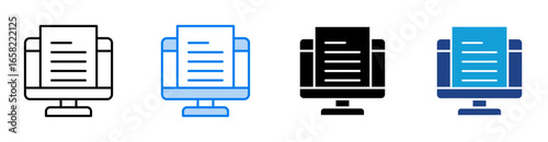 blog icon set multiple style collection