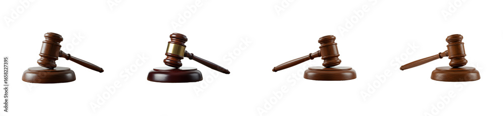 Obraz premium Courtroom proceedings justice in action legal environment gavel series professional perspective justice concept. Set PNG