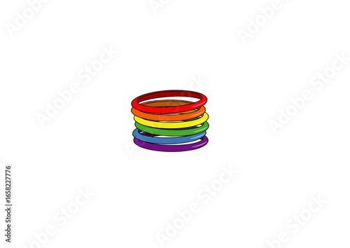 stacked colorful bangles