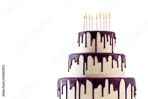 birthday candles on white background