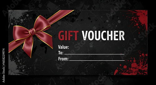 A compelling and professional mockup of a gift voucher. 