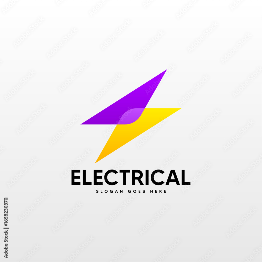 Obraz premium Modern electrical logo design template