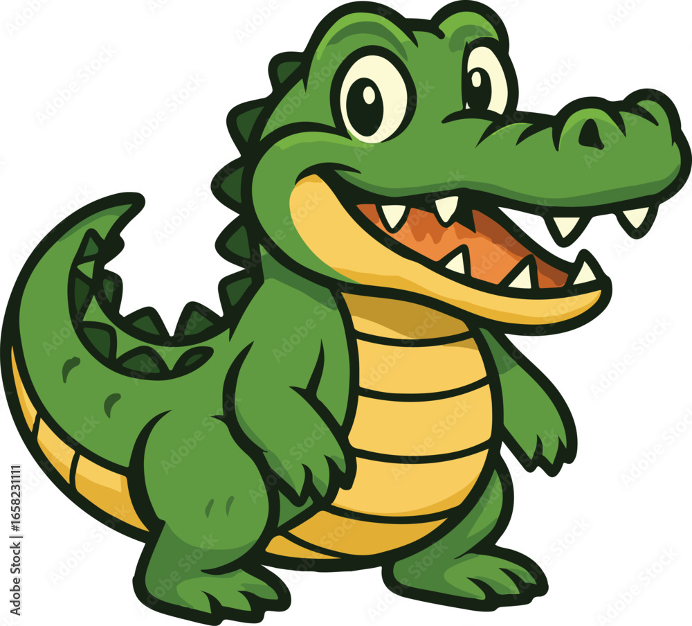 Fototapeta premium cartoon crocodile with a smile