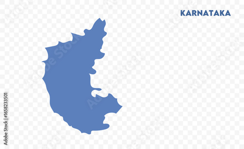 Karnataka map drawing, Indian states, suitable for education, business, presentations, print, web use, and creative geographic projects. Indian union territory.