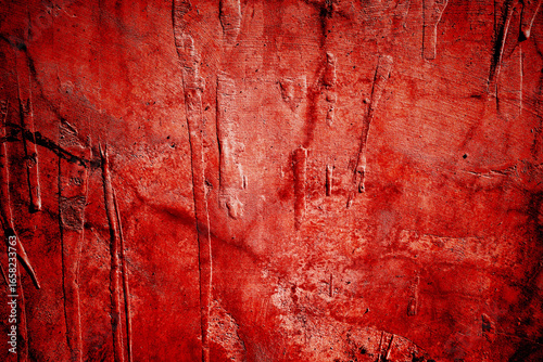 Slika na platnu Abstract bloodred textured surface suitable for horrorthemed designs, halloween promotions, eerie backgrounds, or artistic concepts
