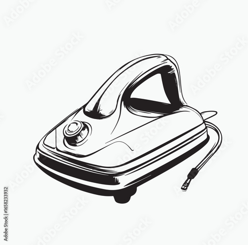 electric iron isolated on white