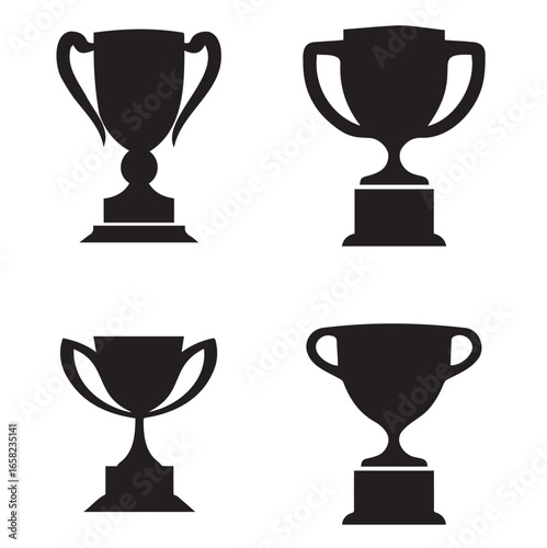 Sparkling Achievements Trophy Silhouettes