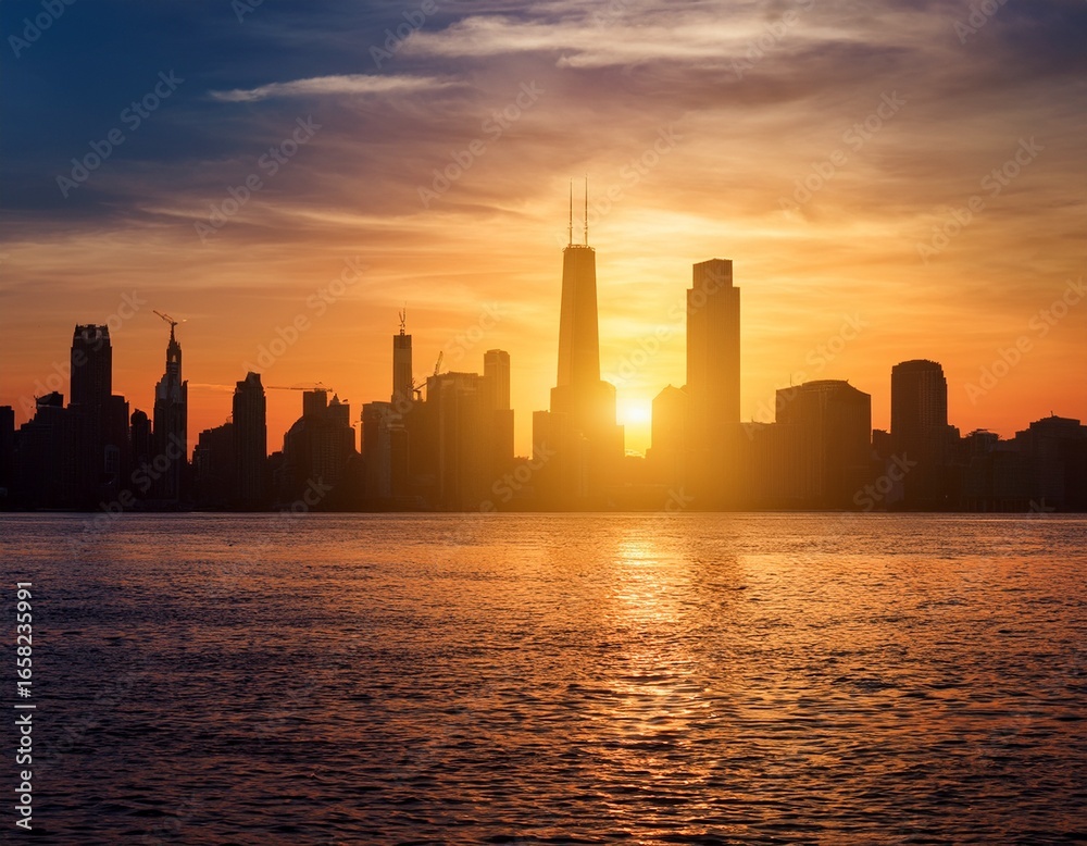Fototapeta premium city skyline silhouette