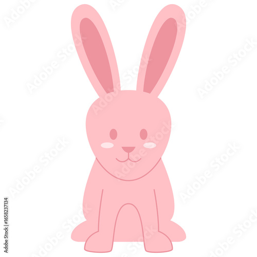 Clean cruelty free bunny illustration for vegan product branding