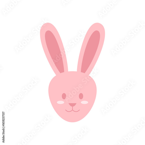 Clean cruelty free bunny illustration for vegan product branding