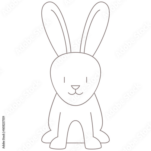 Clean cruelty free bunny illustration for vegan product branding