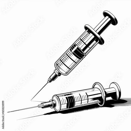 syringe isolated on white background