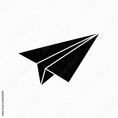 paper plane isolated on white