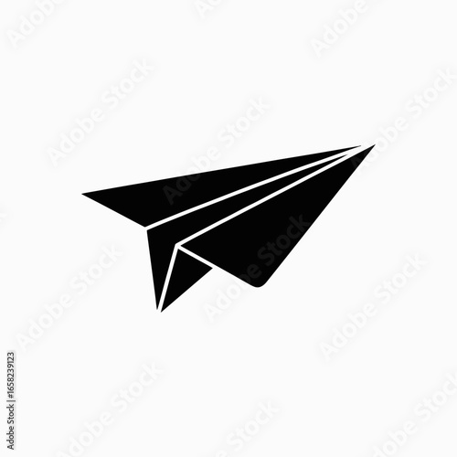 paper plane isolated on white