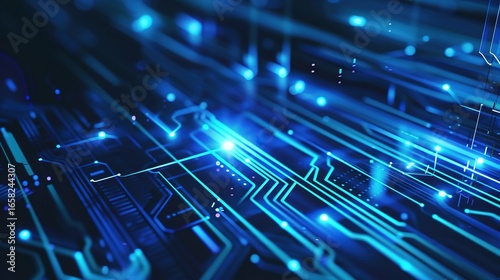 Exploring Dynamic Technology Lines and Vibrant Blue Technology Backgrounds for Modern Digital Design: Innovate Visual Concepts, Futuristic Interface Elements