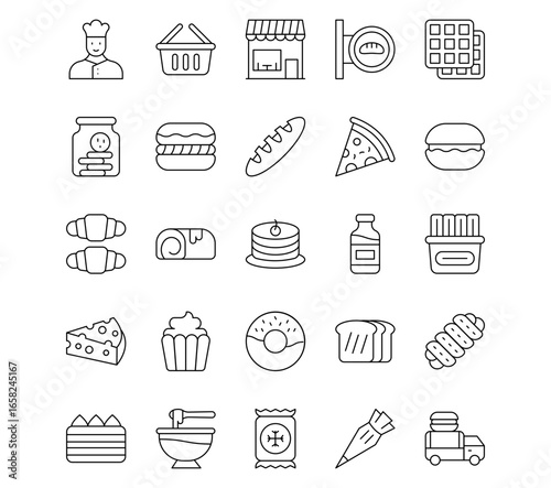 Bakery Line Icons