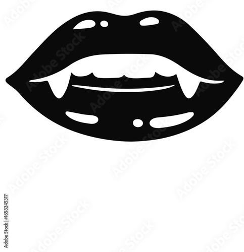 simple vampire lips - layered cut file - halloween clip art