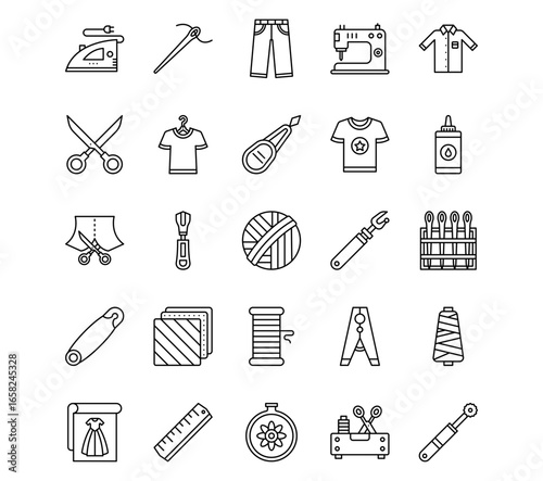 Sewing Line Icons