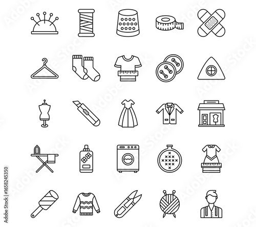 Sewing Line Icons