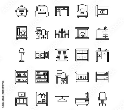 Interior Line Icons