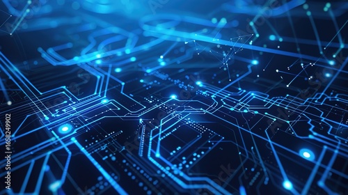 Exploring Dynamic Technology Lines and Vibrant Blue Technology Backgrounds for Modern Digital Design: Innovate Visual Concepts, Futuristic Interface Elements