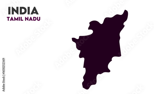 Tamil Nadu state map, Indian states, suitable for education, business, presentations, print, web use, and creative geographic projects. Indian union territory.