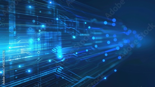 Exploring Dynamic Technology Lines and Vibrant Blue Technology Backgrounds for Modern Digital Design: Innovate Visual Concepts, Futuristic Interface Elements