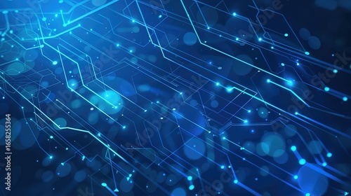 Exploring Dynamic Technology Lines and Vibrant Blue Technology Backgrounds for Modern Digital Design: Innovate Visual Concepts, Futuristic Interface Elements
