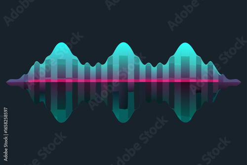 Glossy Waveform Background