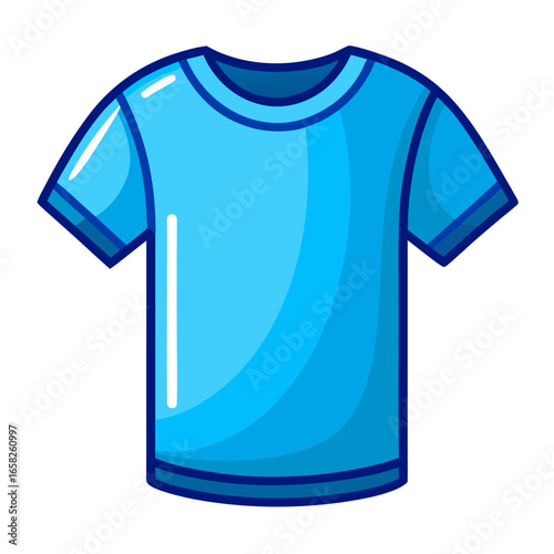 Blue t shirt design with glossy shine effect
