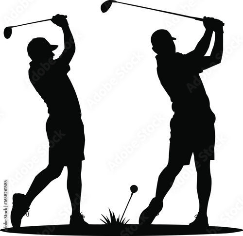 golf player silhouette