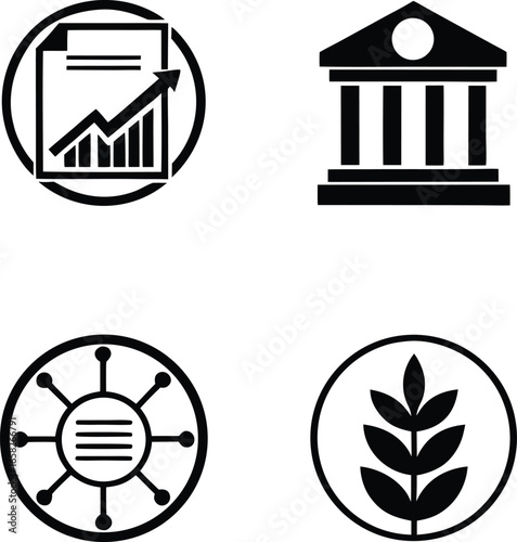 agribusiness, icon, set, agriculture, finance, agritech, investment, farming, business, data, analysis, simple, solid, icon, set, vector