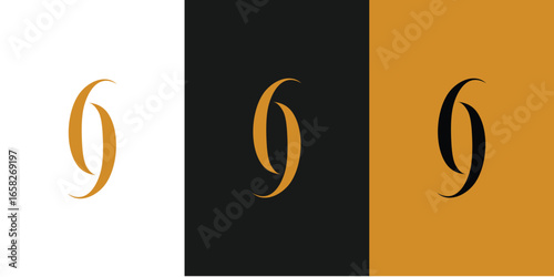 Luxury and unique number 69 logo design