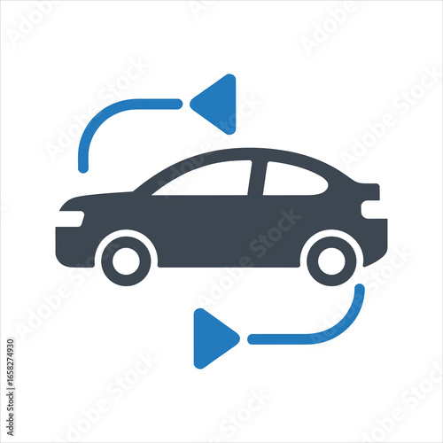 Vehicle replace swap exchange icon
