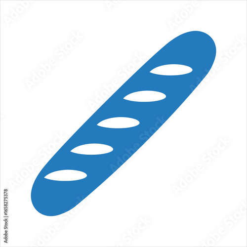 Bread baguette icon. Vector and glyph