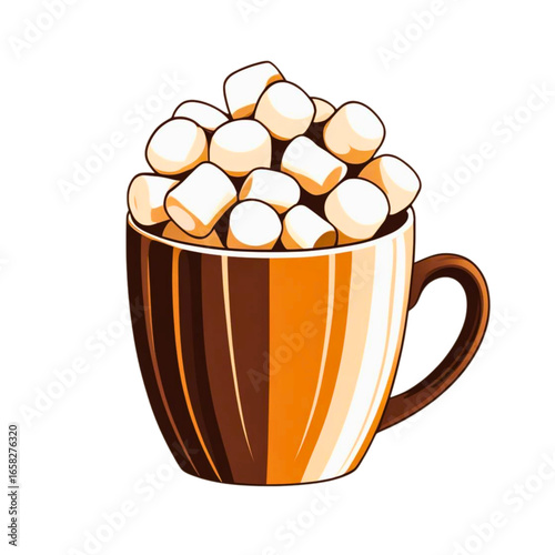Warm winter cocoa delight a delicious hot chocolate drink overflowing with marshmallows