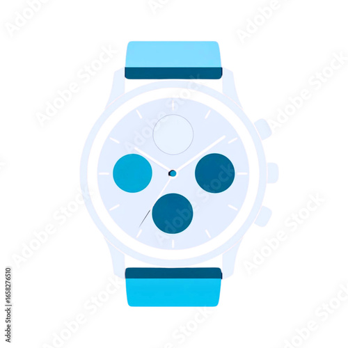 Modern smartwatch vector illustration timepiece digital watch technology accessory