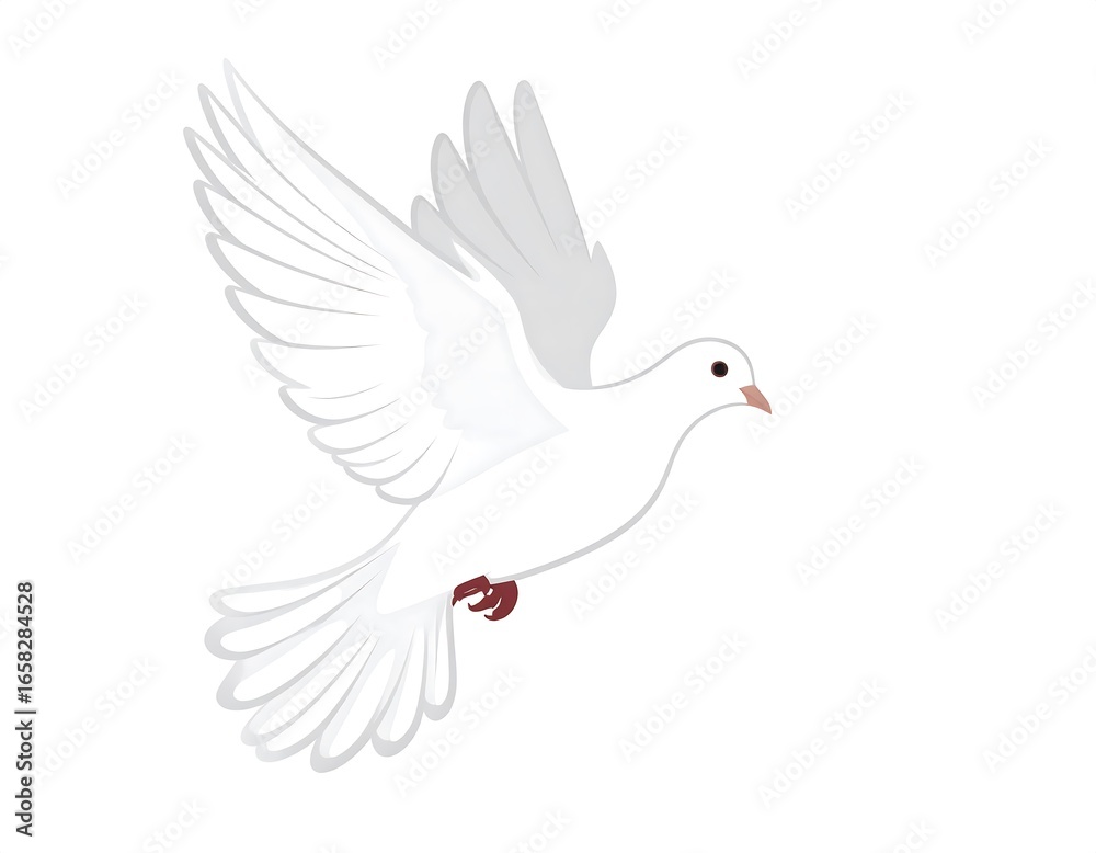 Fototapeta premium White dove in flight