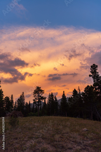 sunset in the mountains