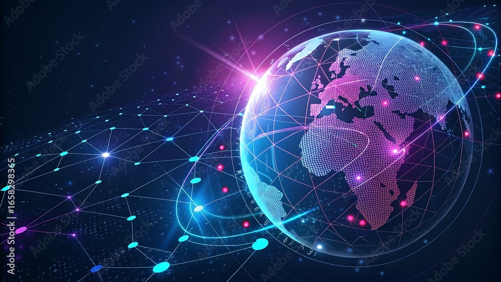 Fototapeta premium global communication concept