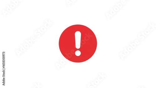 Red exclamation mark icon on black background conveying message error warning alert attention