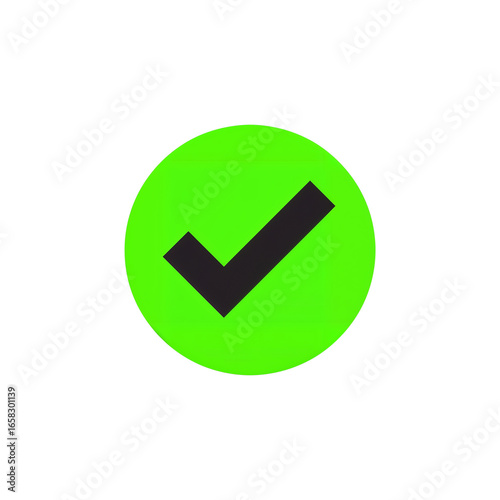 Free Download Green check mark icon symbolising approval acceptance or task completion process - GFXLoad
