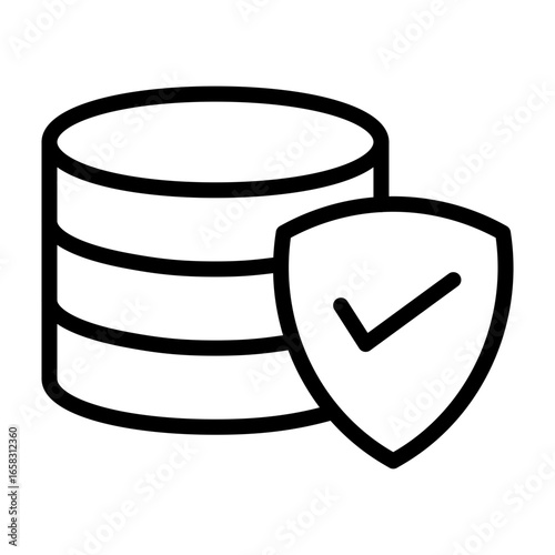 Data Breach Coverage Vector Line Icon Design